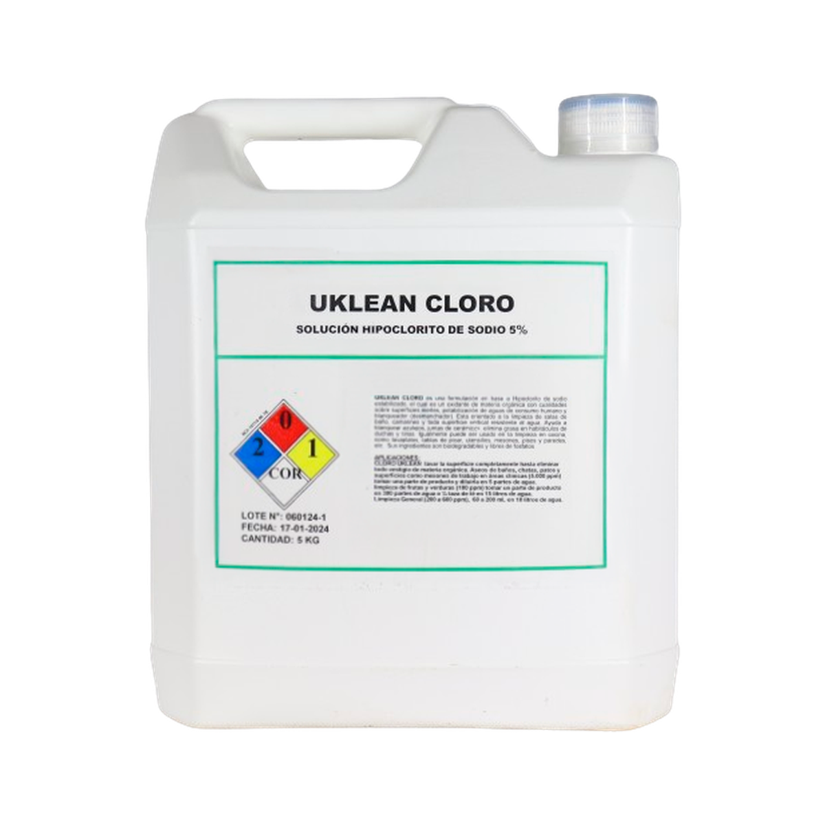 UKLEAN HIPOCLORITO DE SODIO 5% 5LT